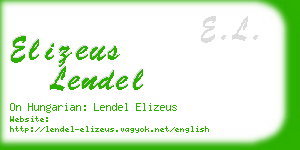 elizeus lendel business card